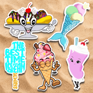 The DTSFG Ice Cream Lovers Sticker Pack