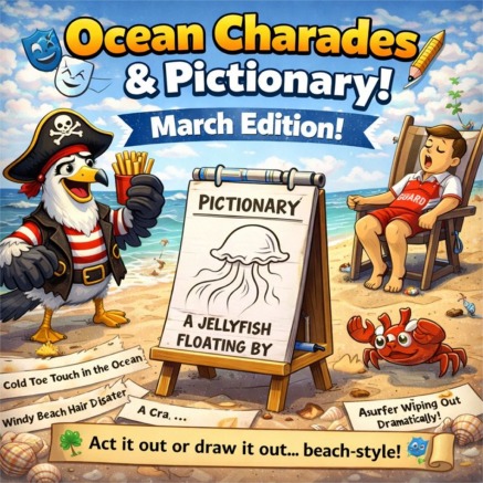 Beach fun with Ocean Charades game
