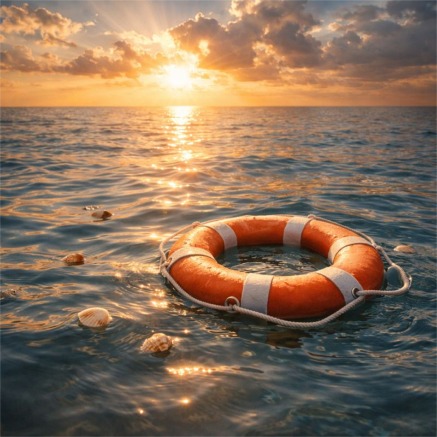Gentle sunset on calm waters