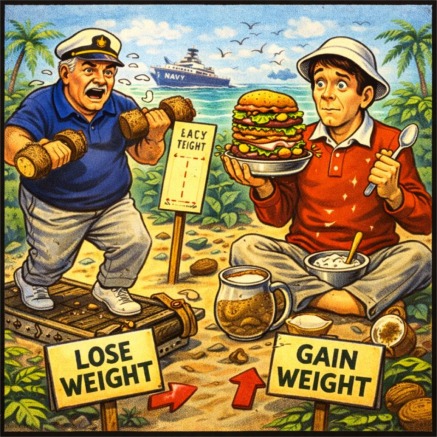 Opposing fitness goals on a tropical island