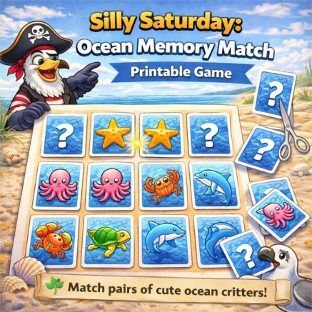 Silly Saturday ocean memory match