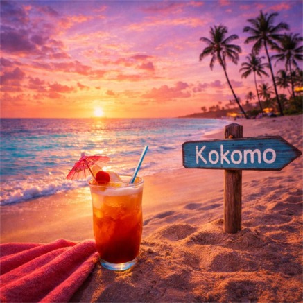 Tropical sunset and cocktail vibes
