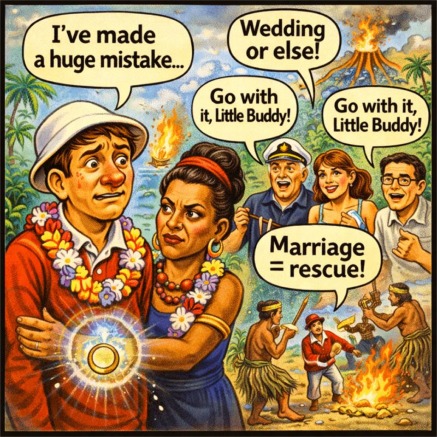 Gilligan's wedding dilemma on the island