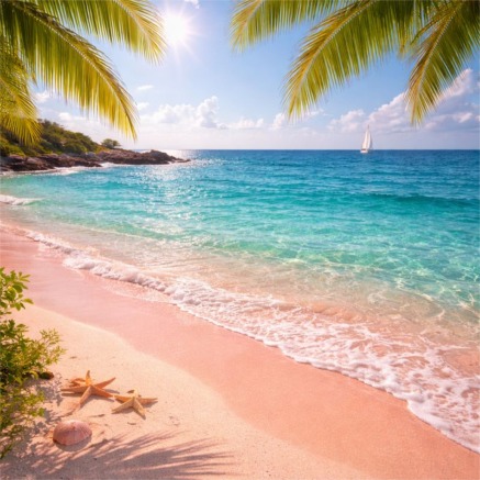 Tropical beauty of Bermuda's beach